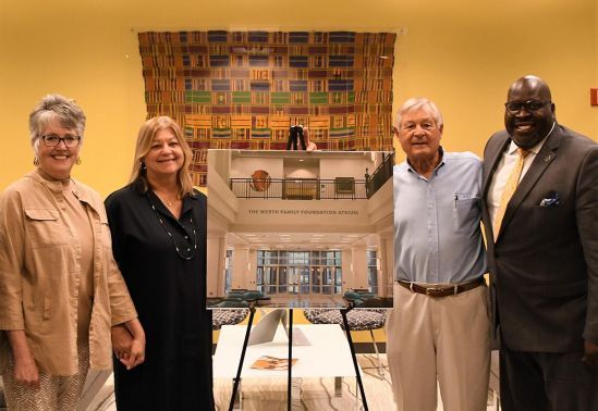 HMA Director Robbin Zella, Deborah Bachard, Peter J. Werth Jr., and Housatonic Community College CEO Dr. Dwayne Smith.